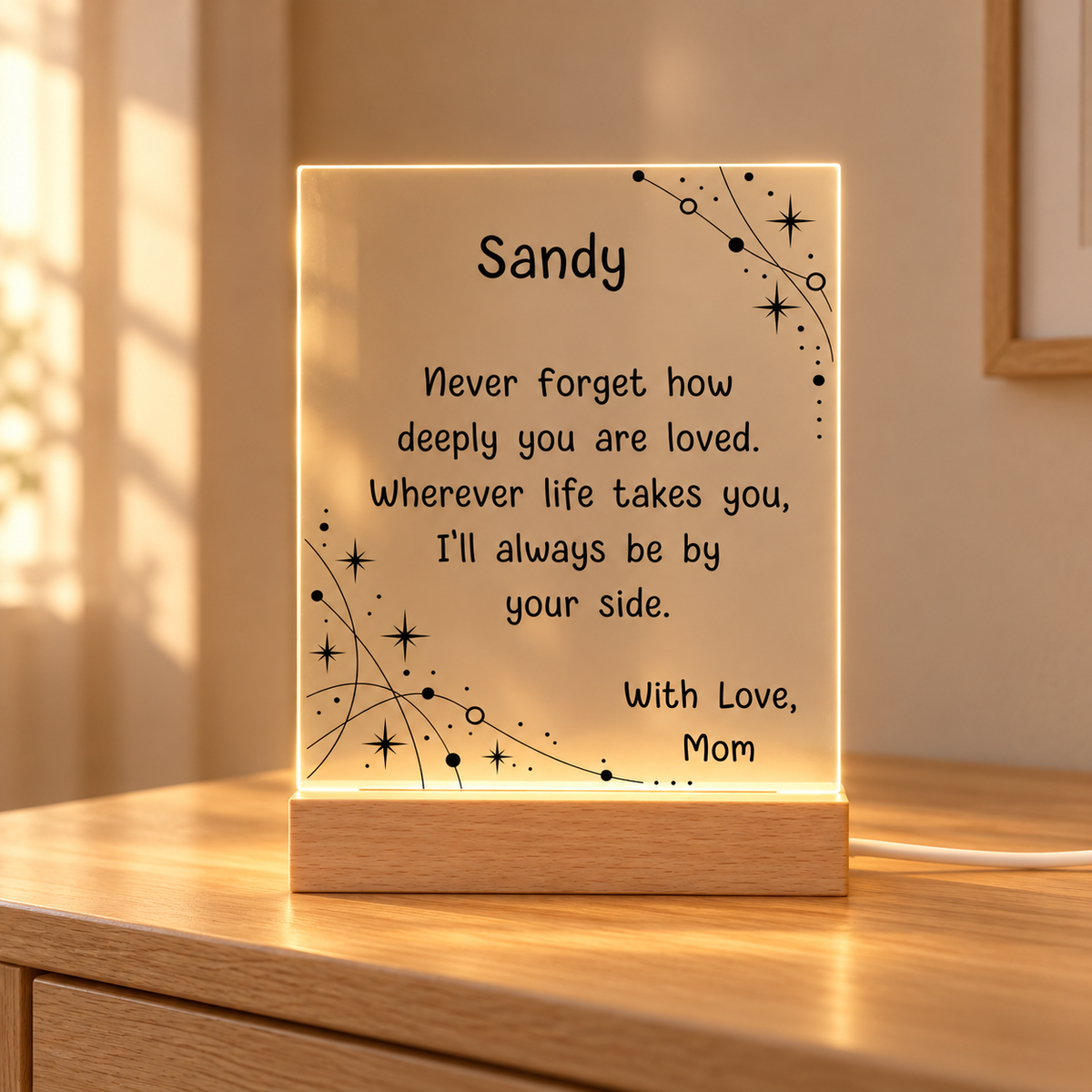 Personalized Constellation Night Light – Custom Name & Message