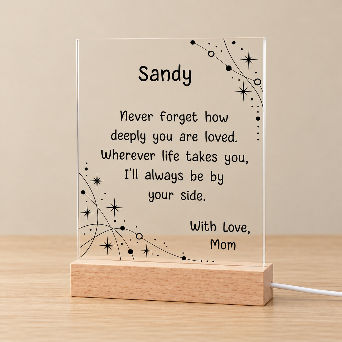 Personalized Constellation Night Light – Custom Name & Message