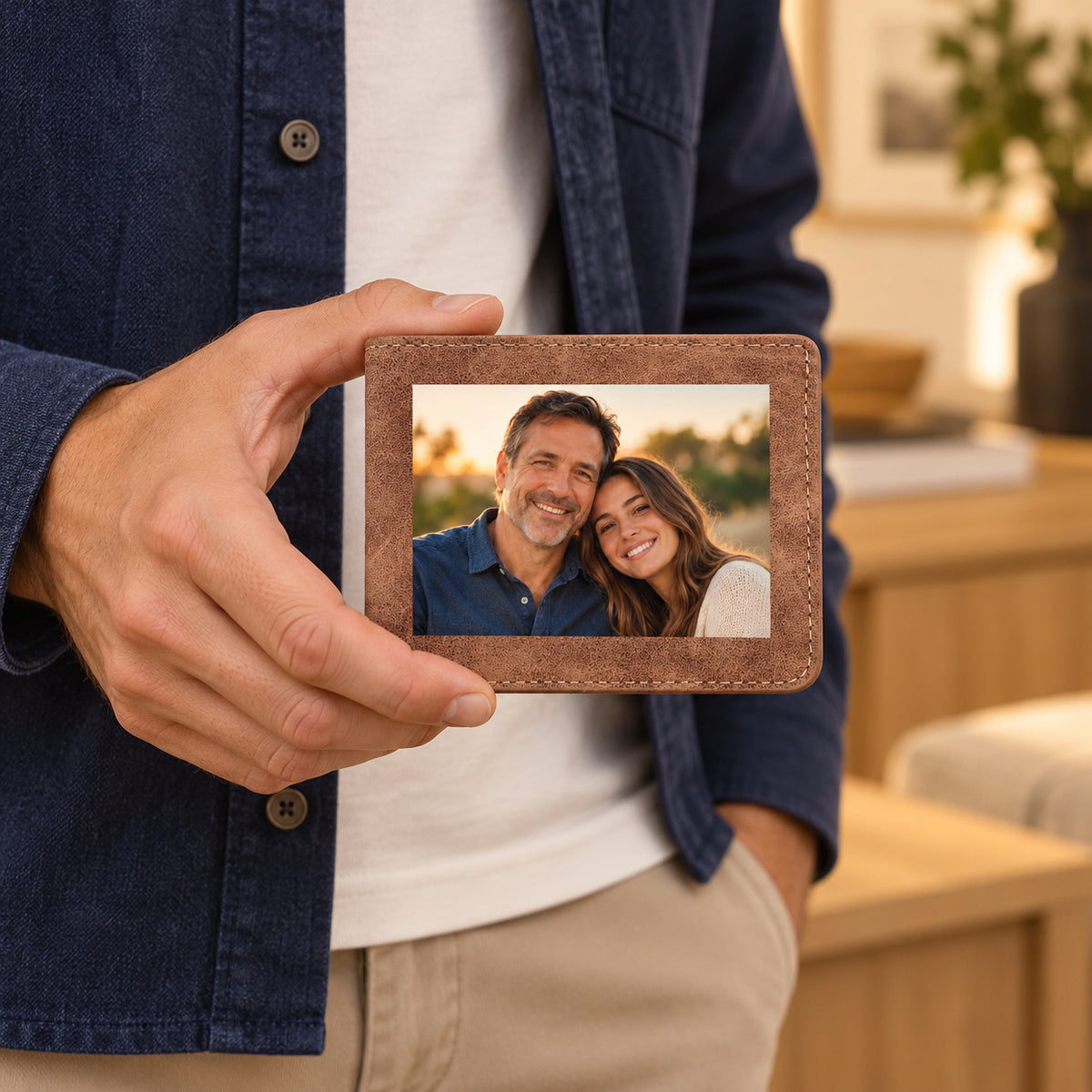 Personalized Photo Wallet – Custom Keepsake Gift for Him