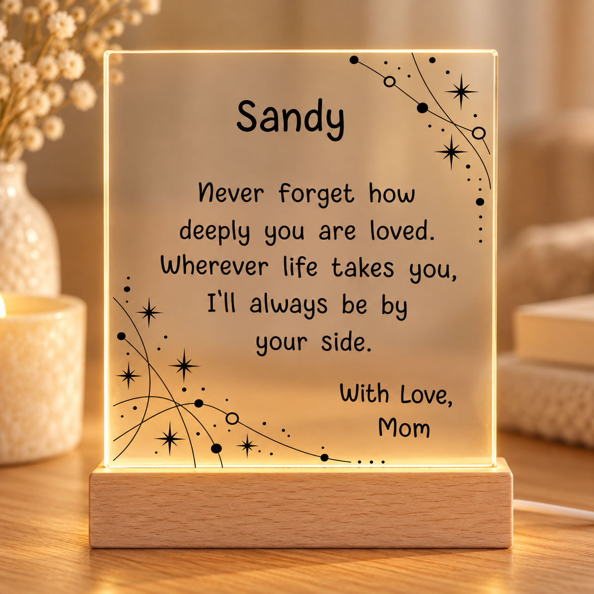 Personalized Constellation Night Light – Custom Name & Message