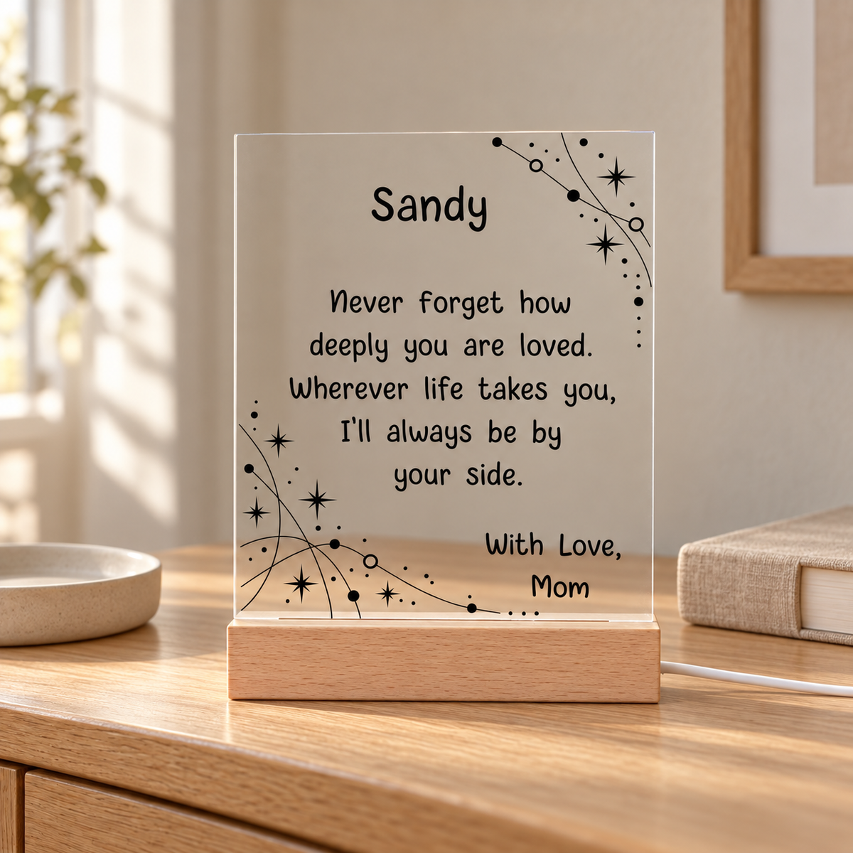 Personalized Constellation Night Light – Custom Name & Message