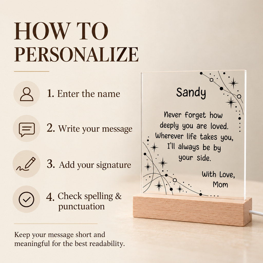 Personalized Constellation Night Light – Custom Name & Message