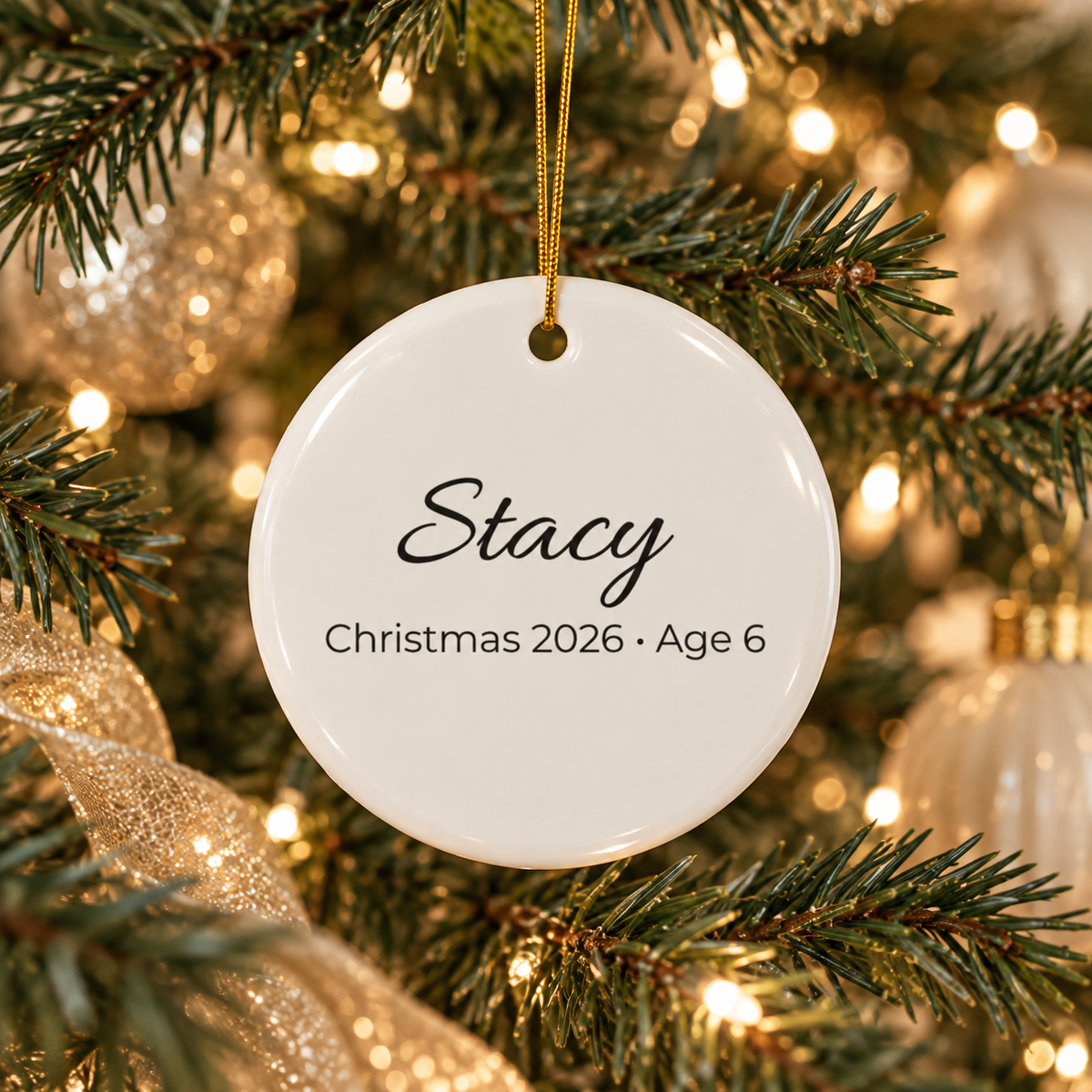 Child’s Drawing Christmas Ornament – Personalized Ceramic Keepsake