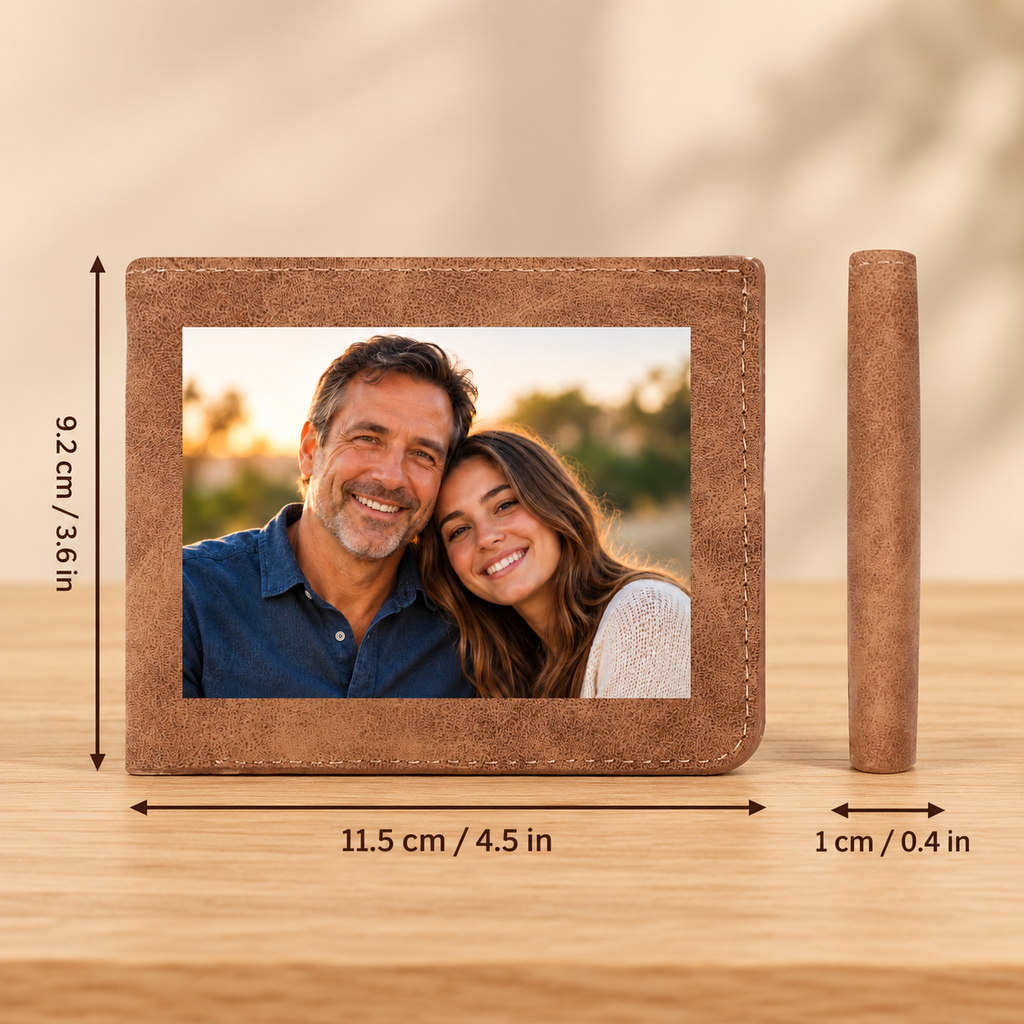 Personalized Photo Wallet – Custom Keepsake Gift for Him