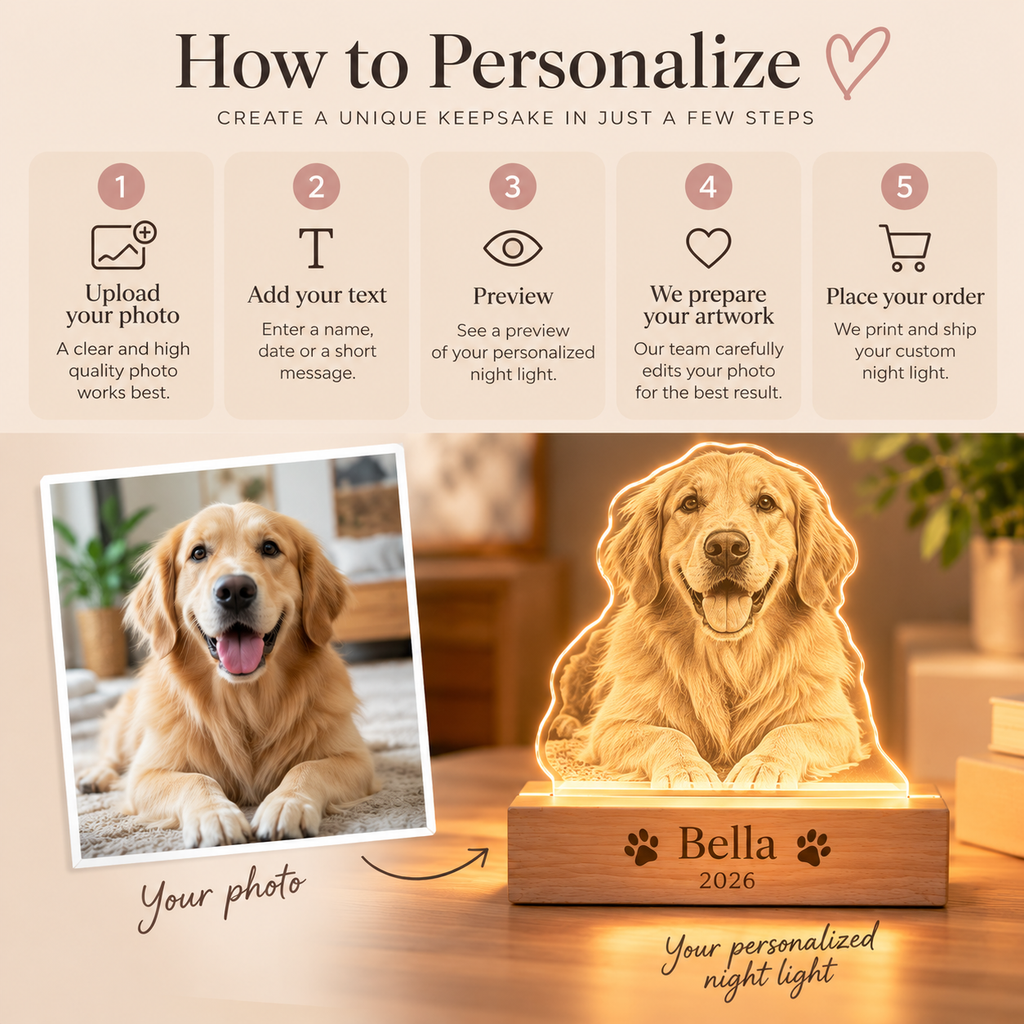 Custom Photo Night Light – Personalized Acrylic Keepsake