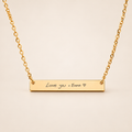 Actual Handwriting Necklace – Personalized Engraved Bar Necklace