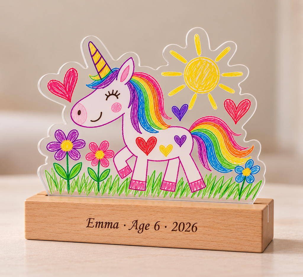 Child’s Drawing Night Light – Personalized Acrylic Keepsake