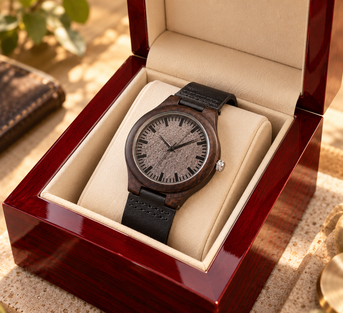 Every Moment With You Matters – Engraved Wooden Watch