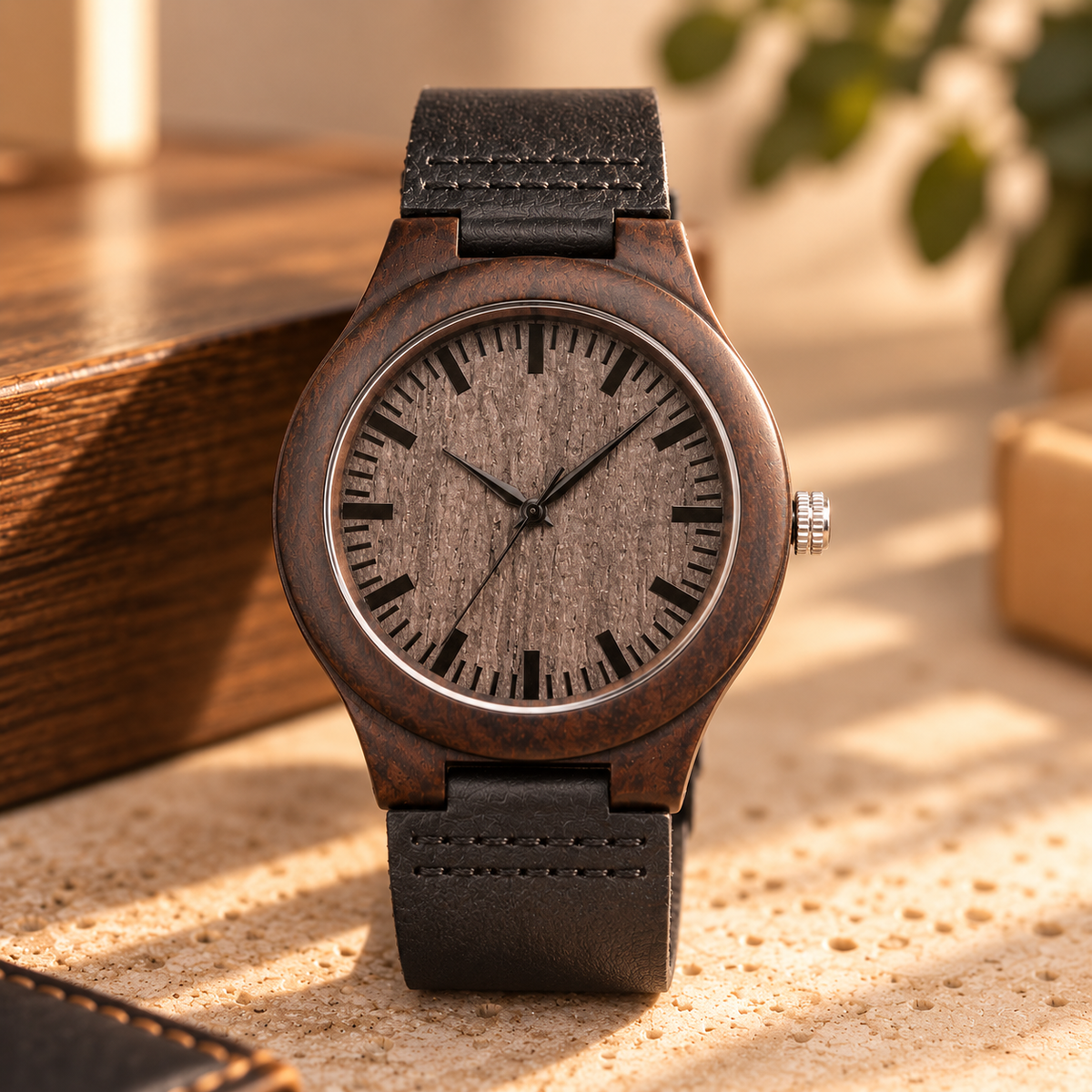 Every Moment With You Matters – Engraved Wooden Watch