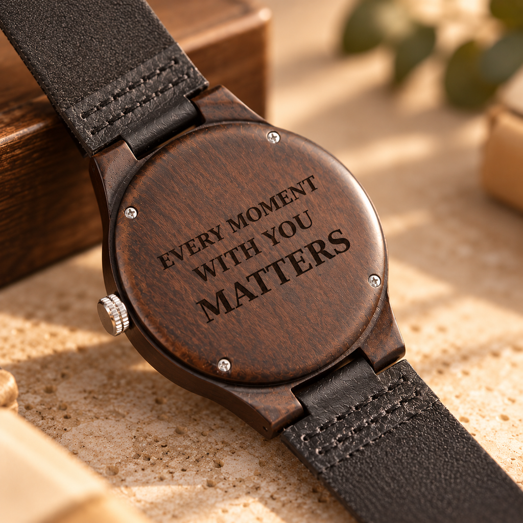 Every Moment With You Matters – Engraved Wooden Watch