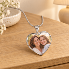 Personalized Photo Heart Necklace – A Memory Close to Your Heart