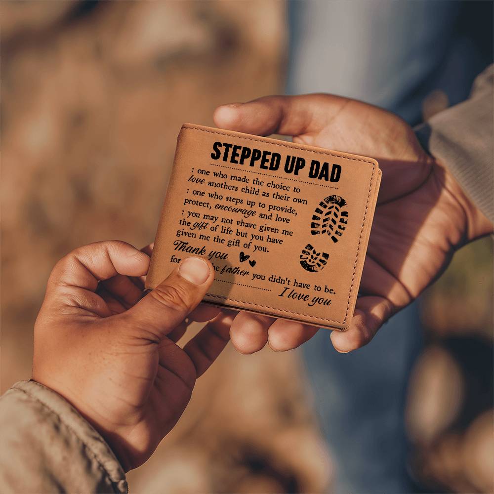 Gift for Stepdad – Gift of Life – Leather Wallet – image 4