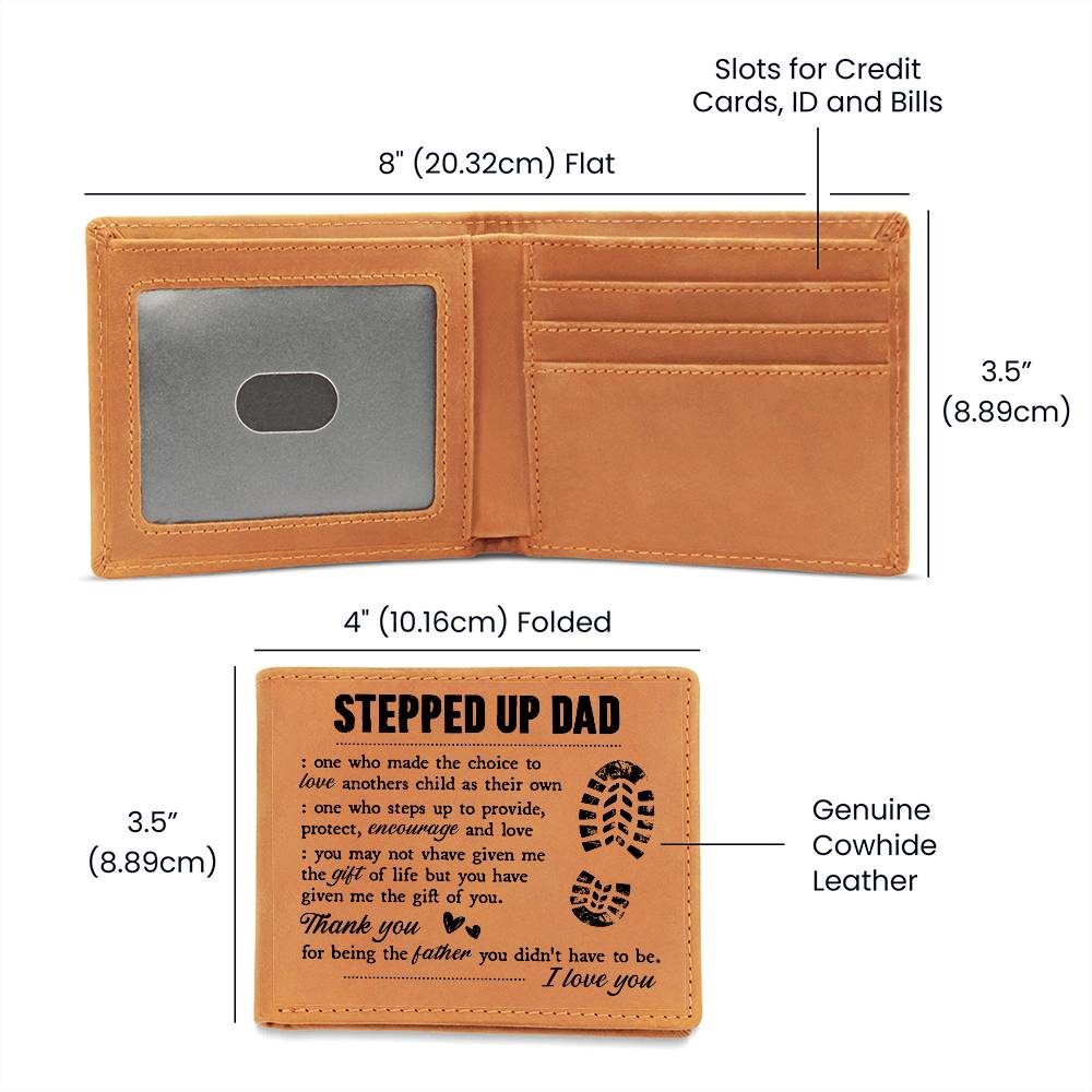 Gift for Stepdad – Gift of Life – Leather Wallet – image 2