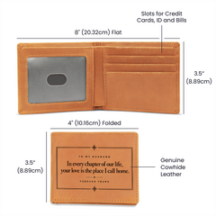 To My Husband - Forever Yours Leather Wallet