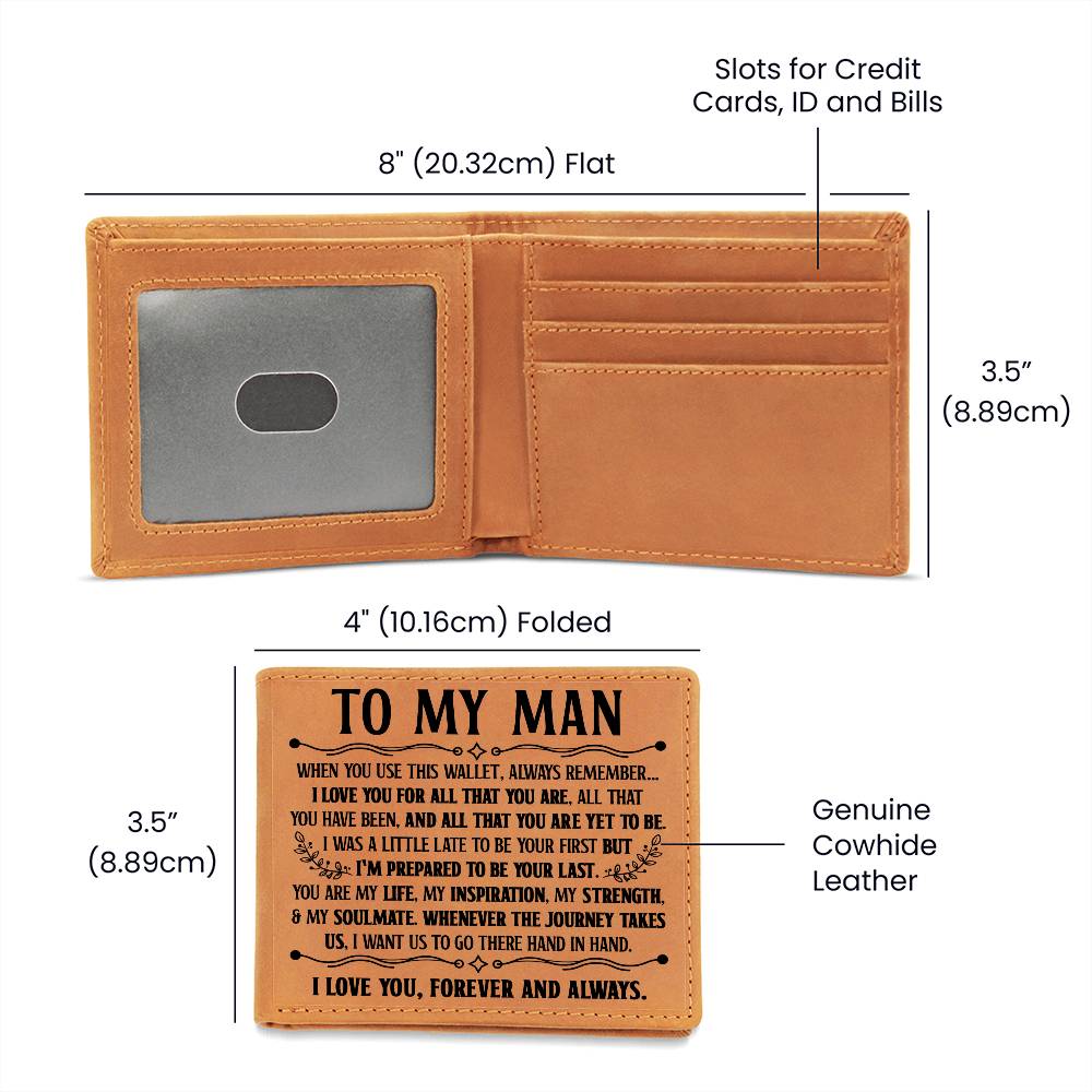 Gift for Him – Inspiration (Black) – Leather Wallet – image 2