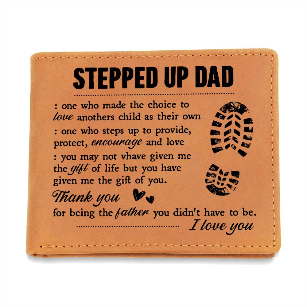 Gift for Stepdad – Gift of Life – Leather Wallet