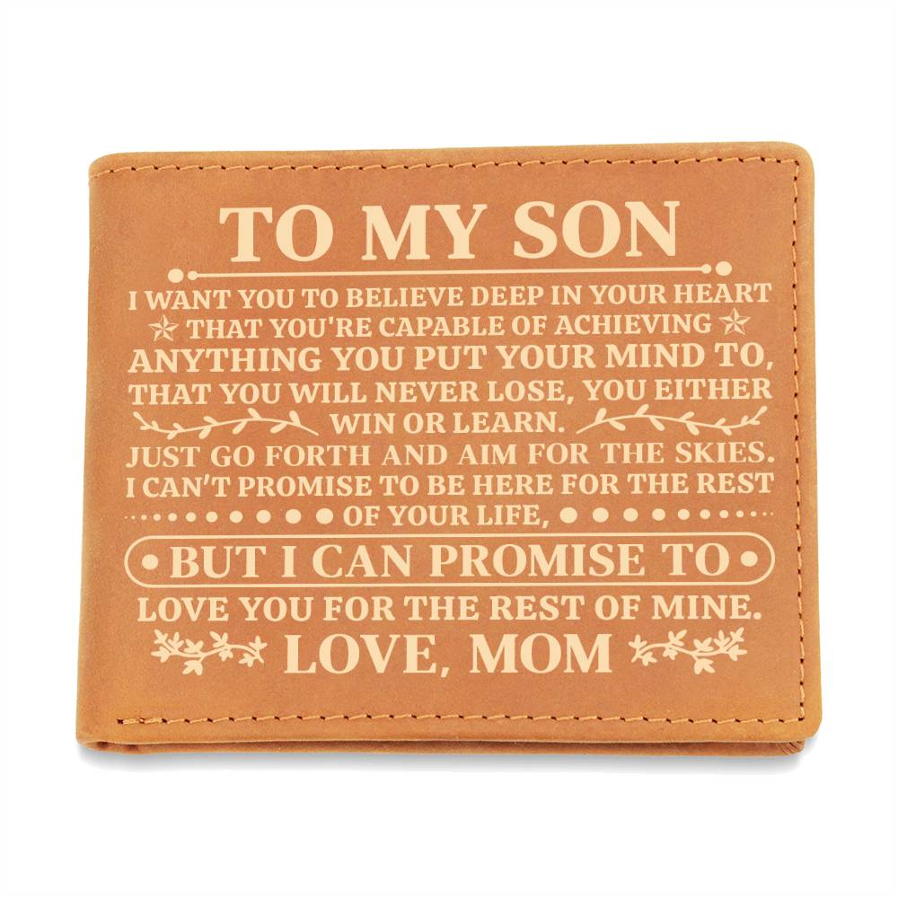 Gift for Son – Promise (Yellow) – Leather Wallet