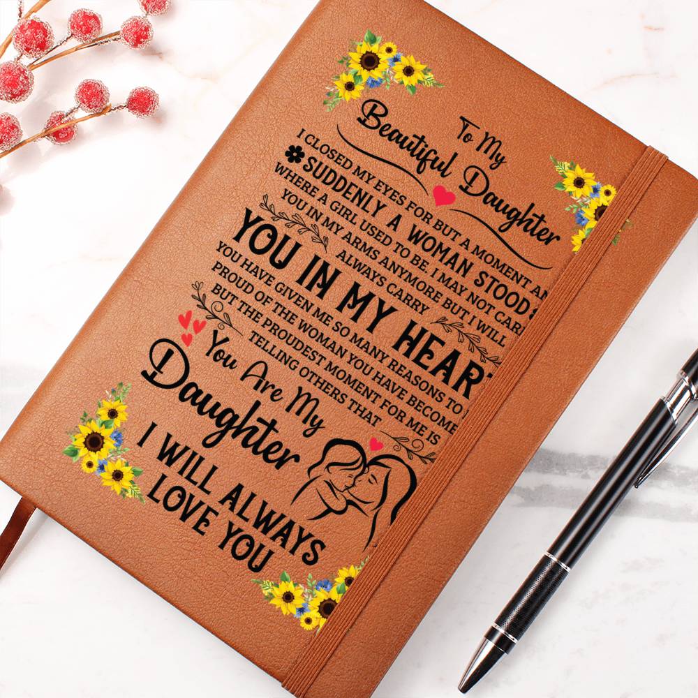 Gift for Daughter – Proud – Leather Journal – image 3