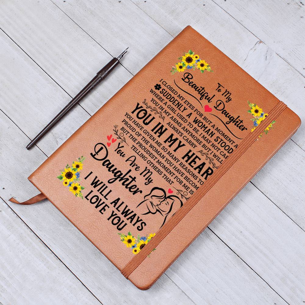 Gift for Daughter – Proud – Leather Journal – image 2