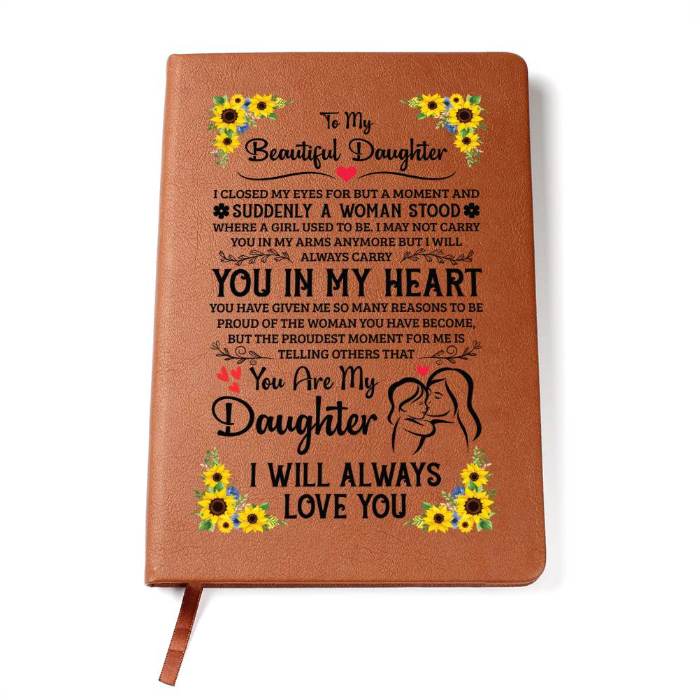 Gift for Daughter – Proud – Leather Journal
