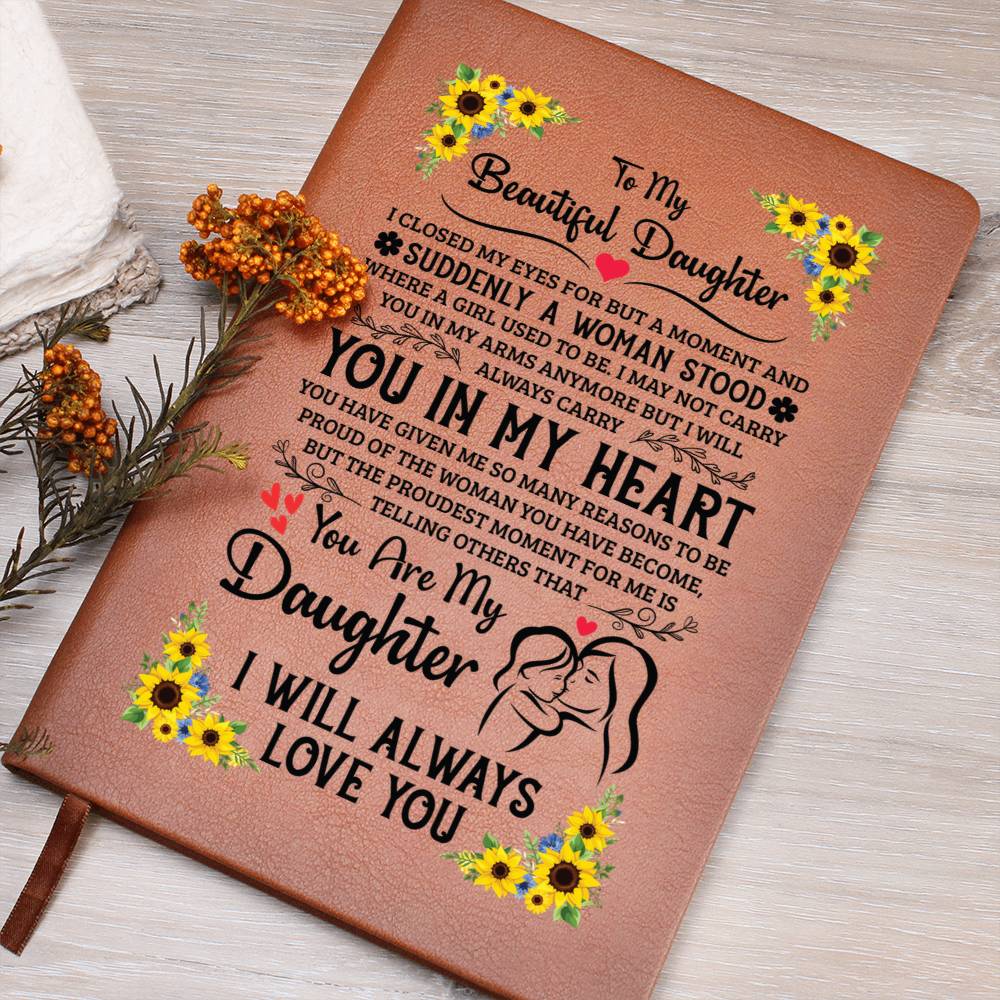 Gift for Daughter – Proud – Leather Journal – image 4