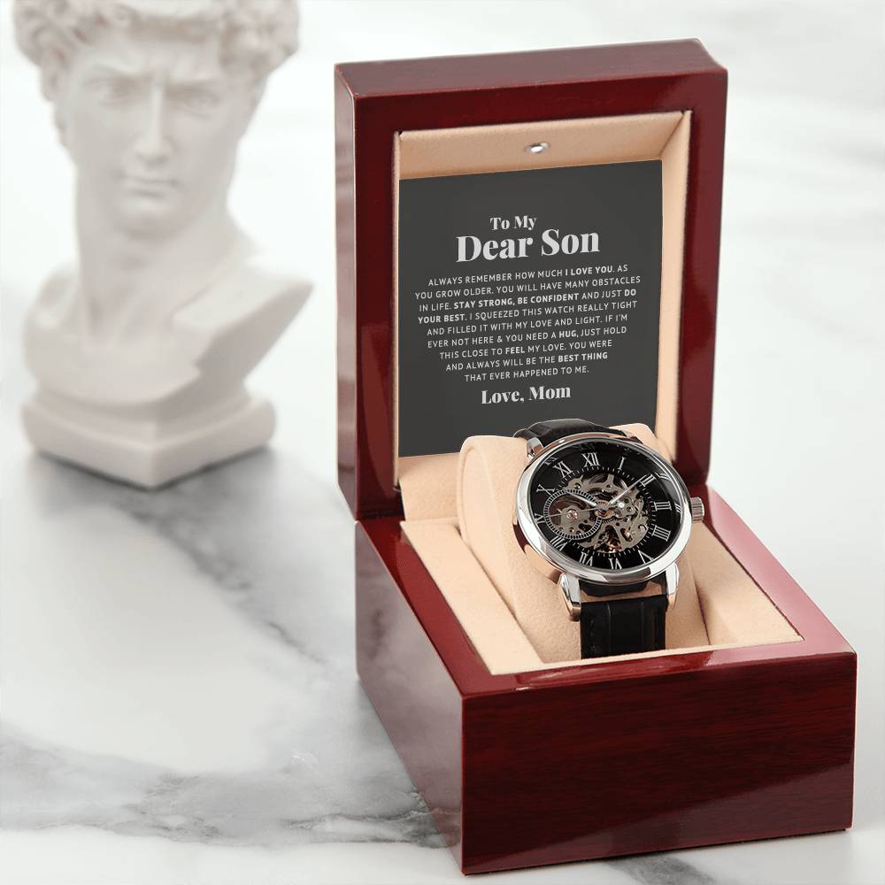 To My Dear Son Always Remember I Love You – Openwork Watch – image 5