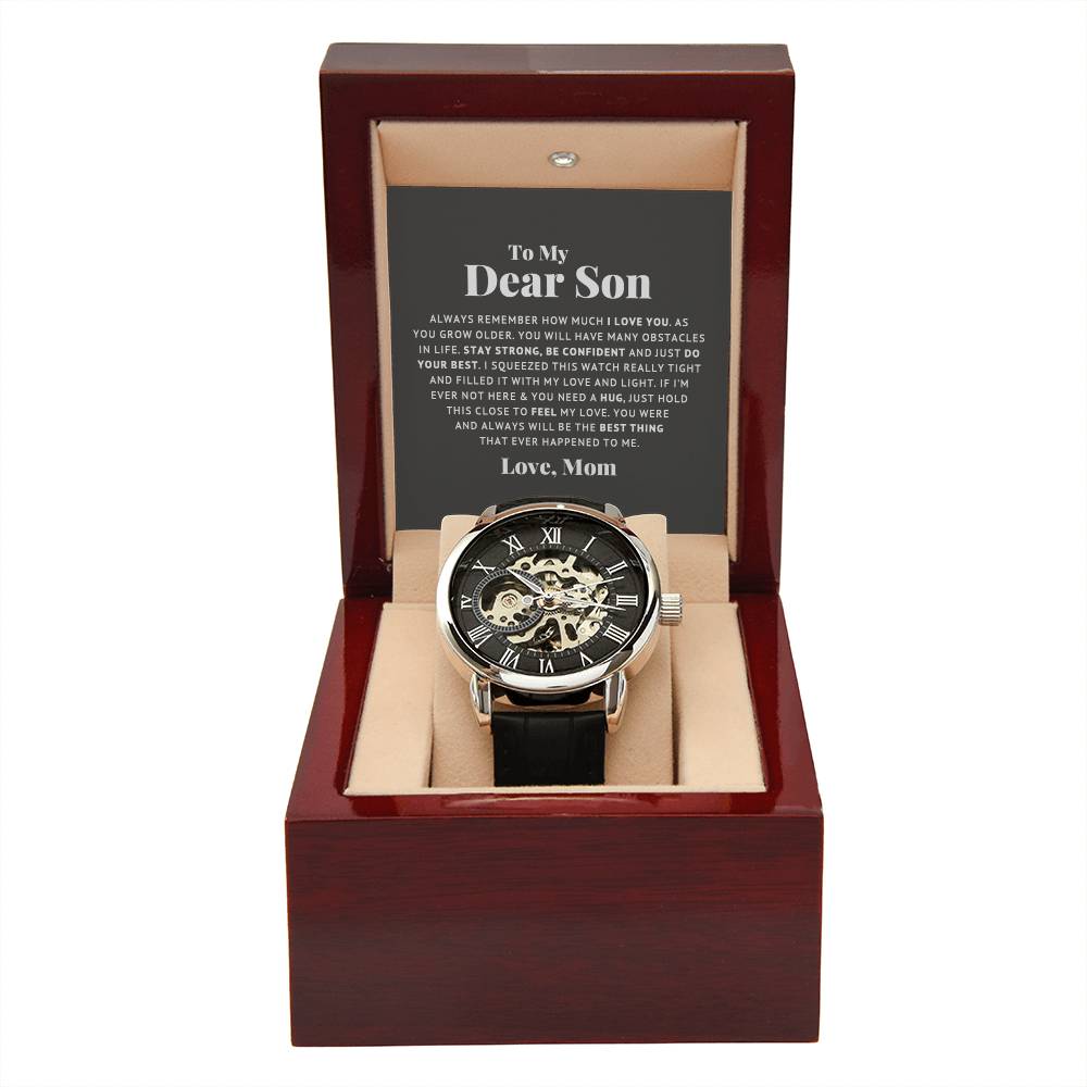 To My Dear Son Always Remember I Love You – Openwork Watch – image 4