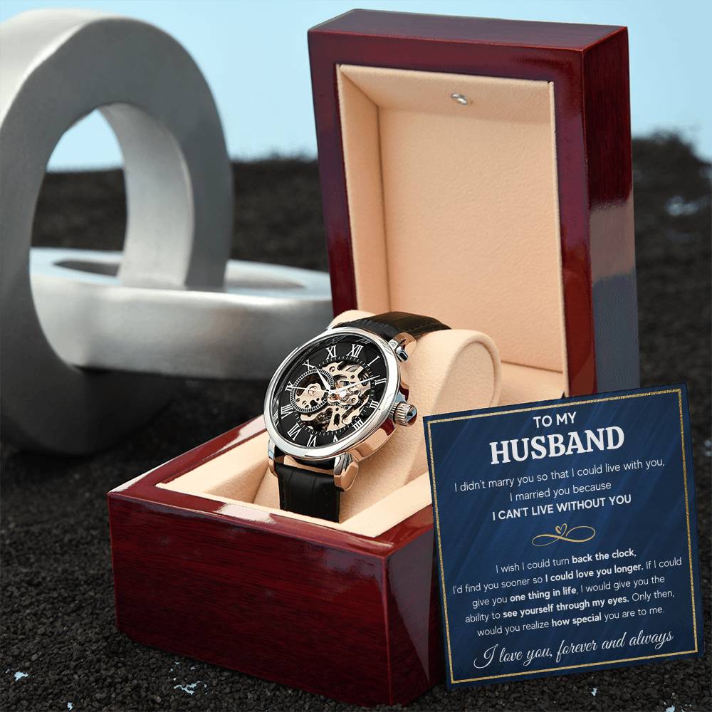 Gift for Husband – Eyes – Openwork Watch – image 2