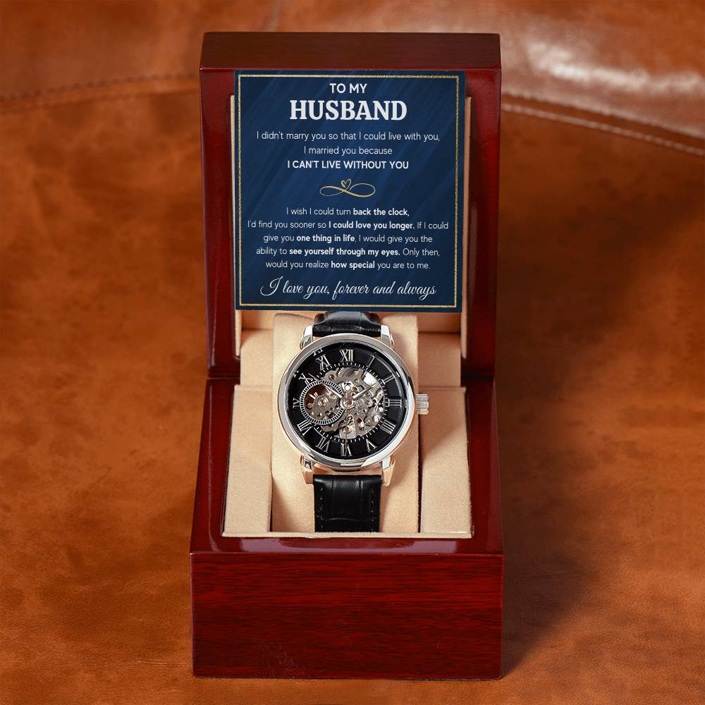 Gift for Husband – Eyes – Openwork Watch – image 3