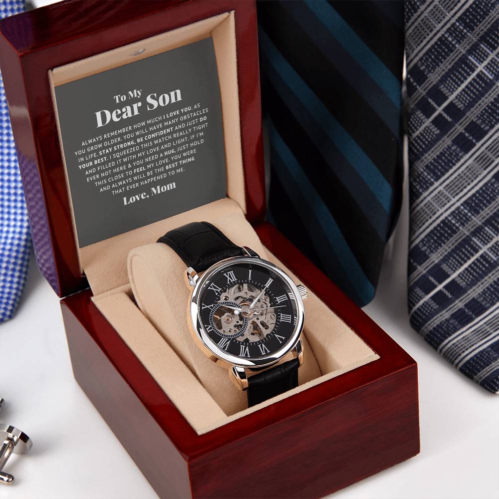 To My Dear Son Always Remember I Love You – Openwork Watch – image 10