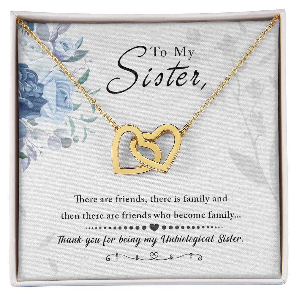 To My Sister – Interlocking Hearts Necklace – image 2