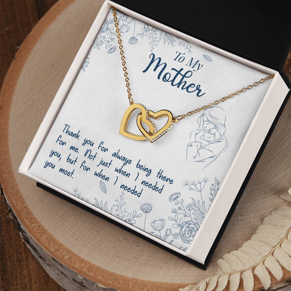 Thank You For Always Being There – Interlocking Hearts Necklace – image 3