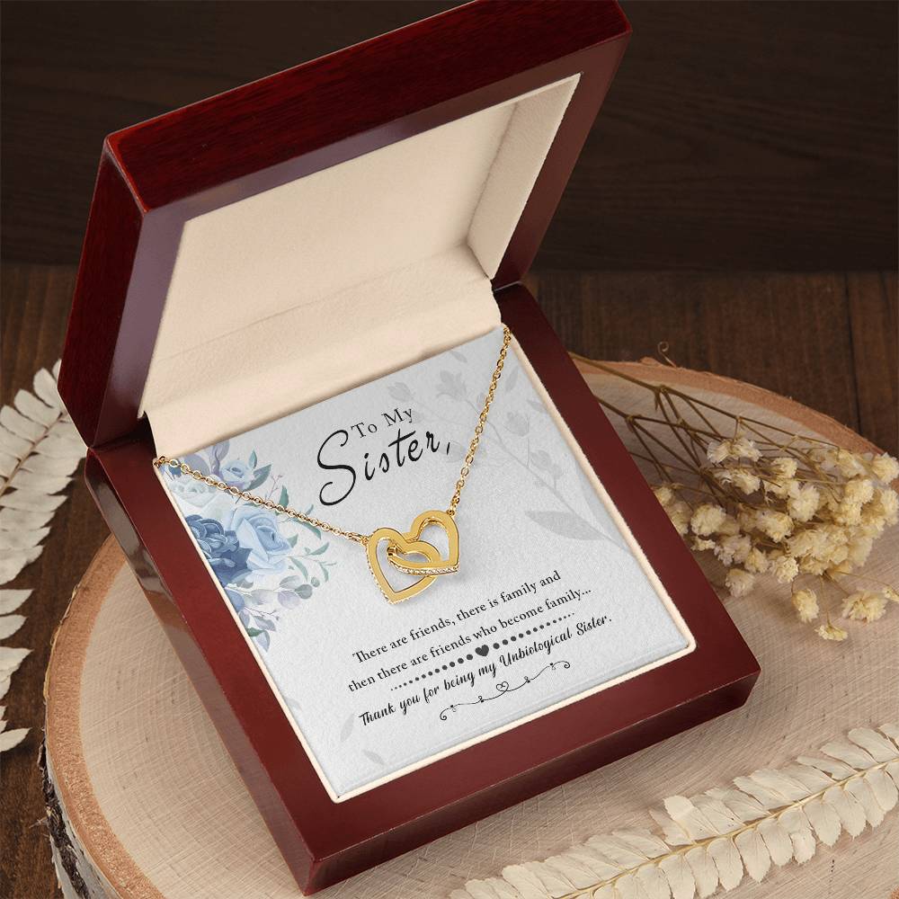 To My Sister – Interlocking Hearts Necklace – image 4