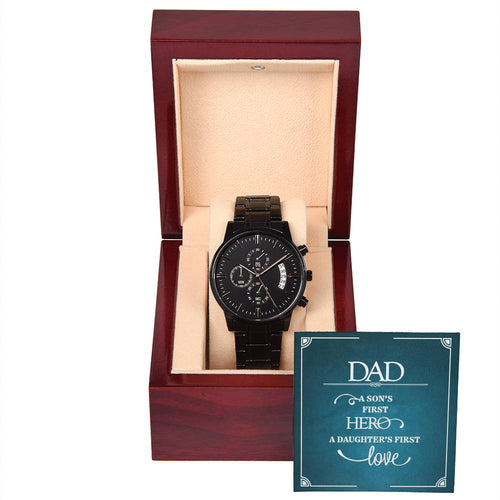 A Son's First Hero – Black Chronograph Watch – image 2