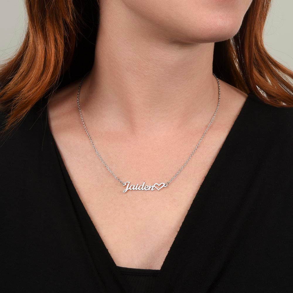 Classic Heart Style Name Necklace – image 2