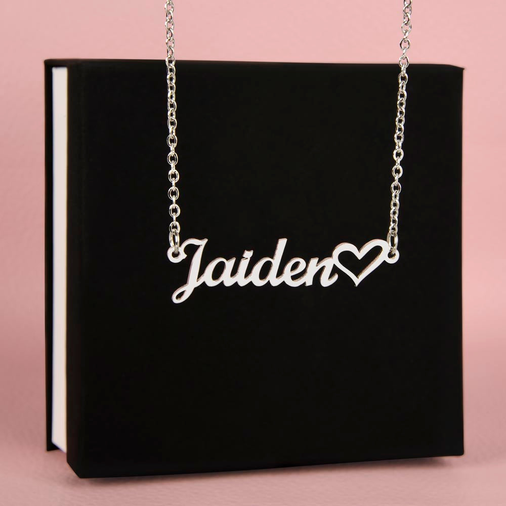 Classic Heart Style Name Necklace – image 3