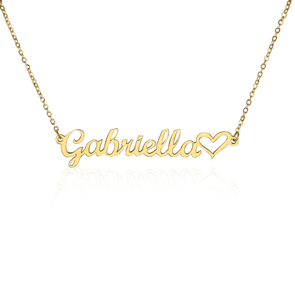 Classic Heart Style Name Necklace – image 4