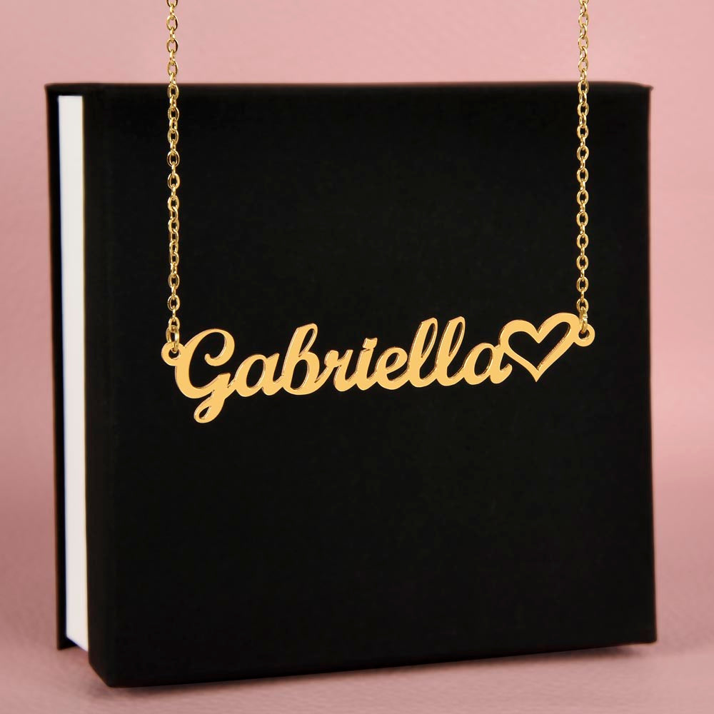 Classic Heart Style Name Necklace – image 6