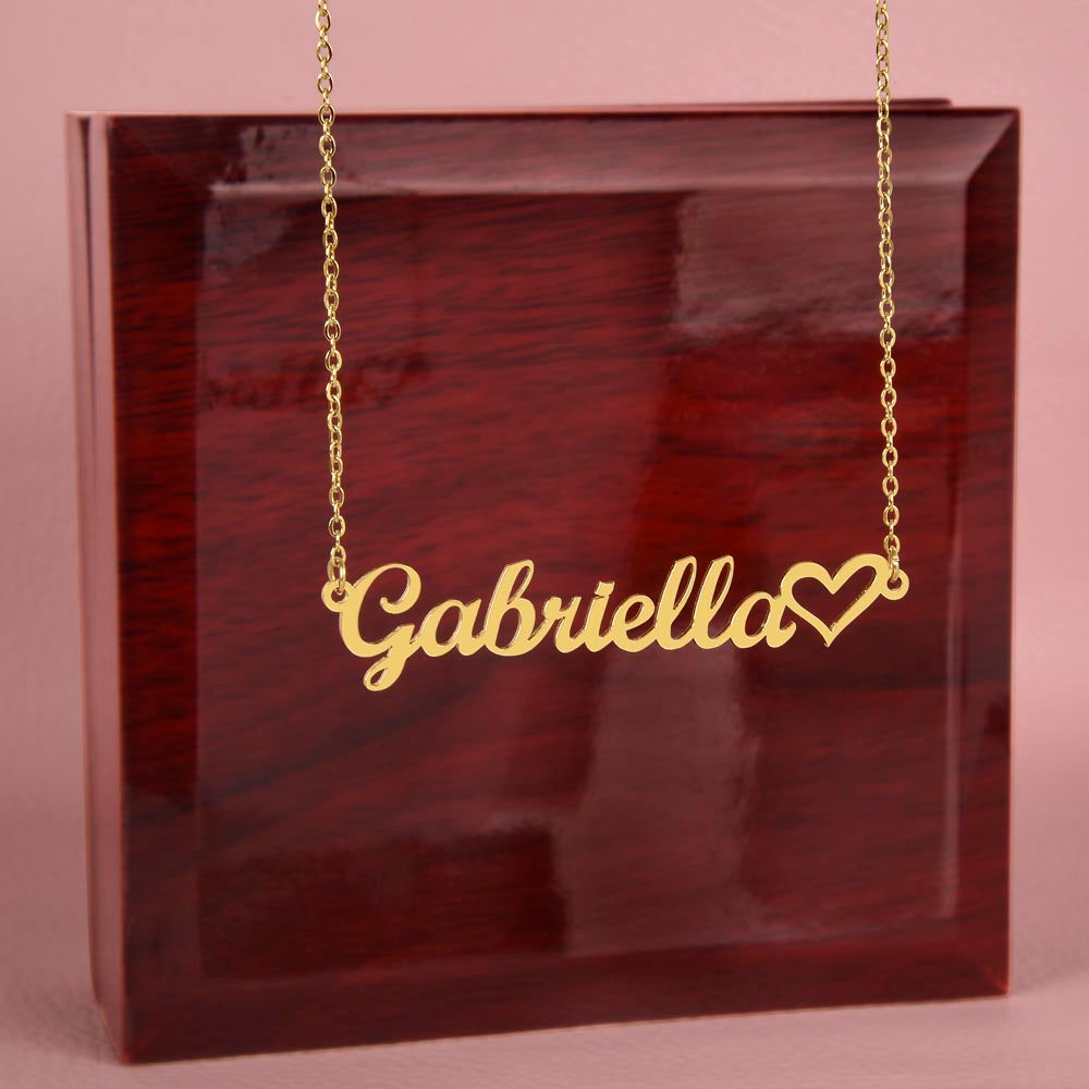 Classic Heart Style Name Necklace – image 8