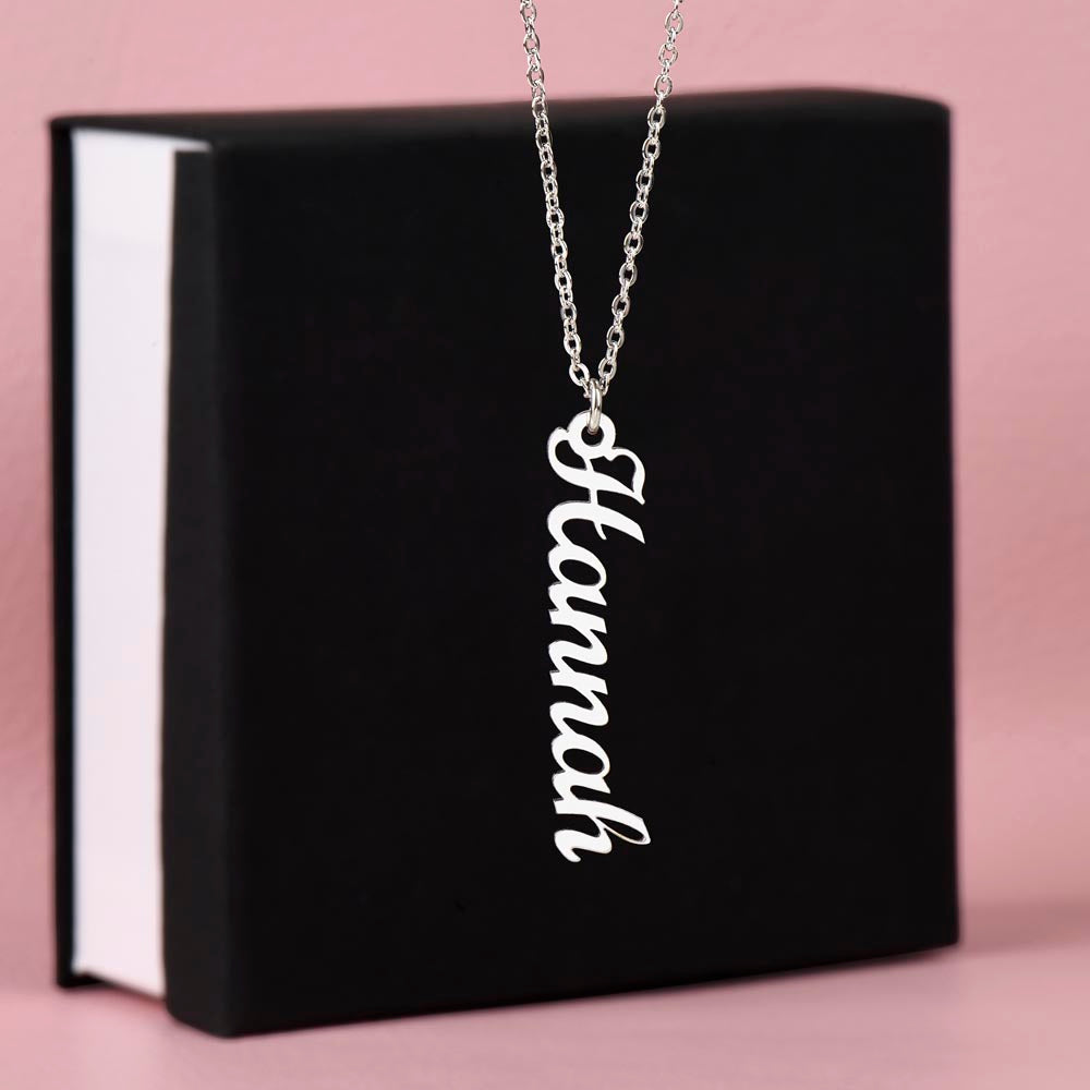 Classic Vertical Name Necklace – image 2