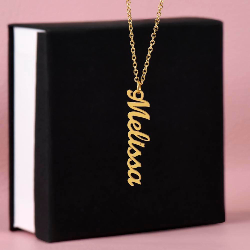 Classic Vertical Name Necklace – image 5