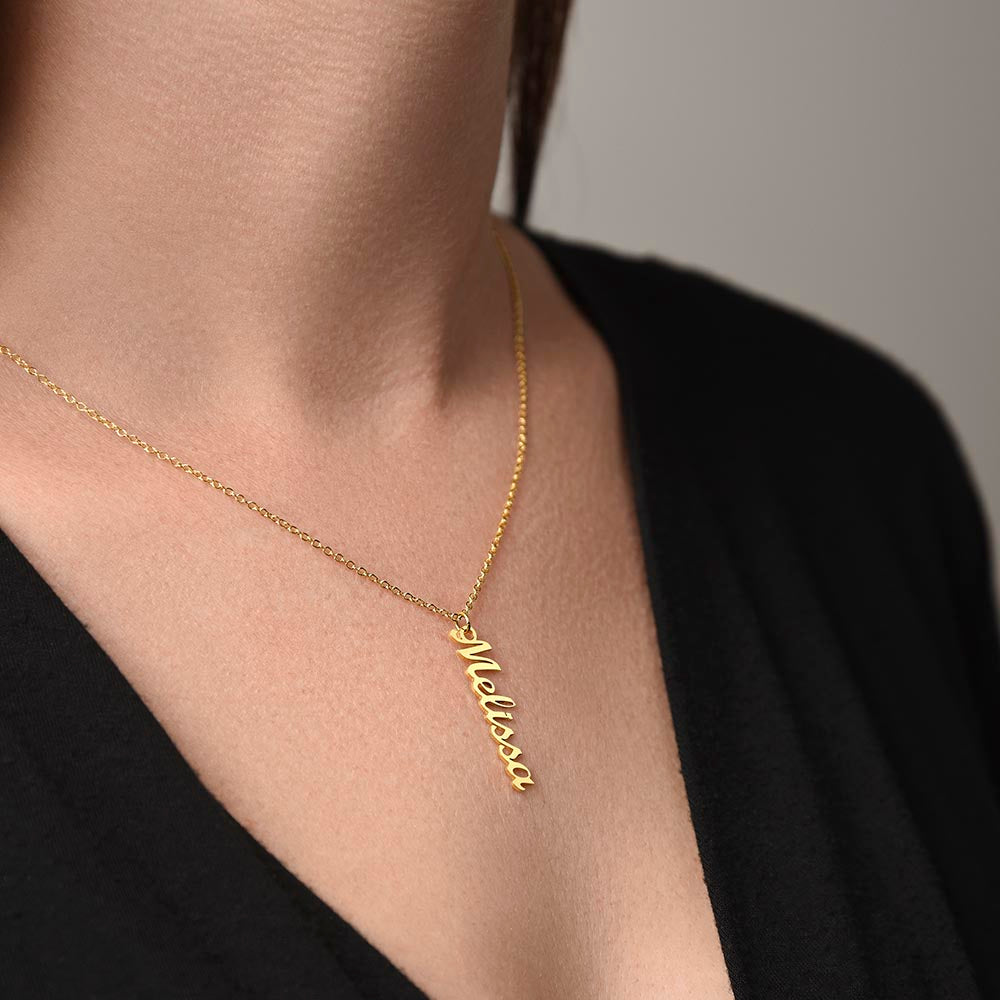 Classic Vertical Name Necklace – image 6