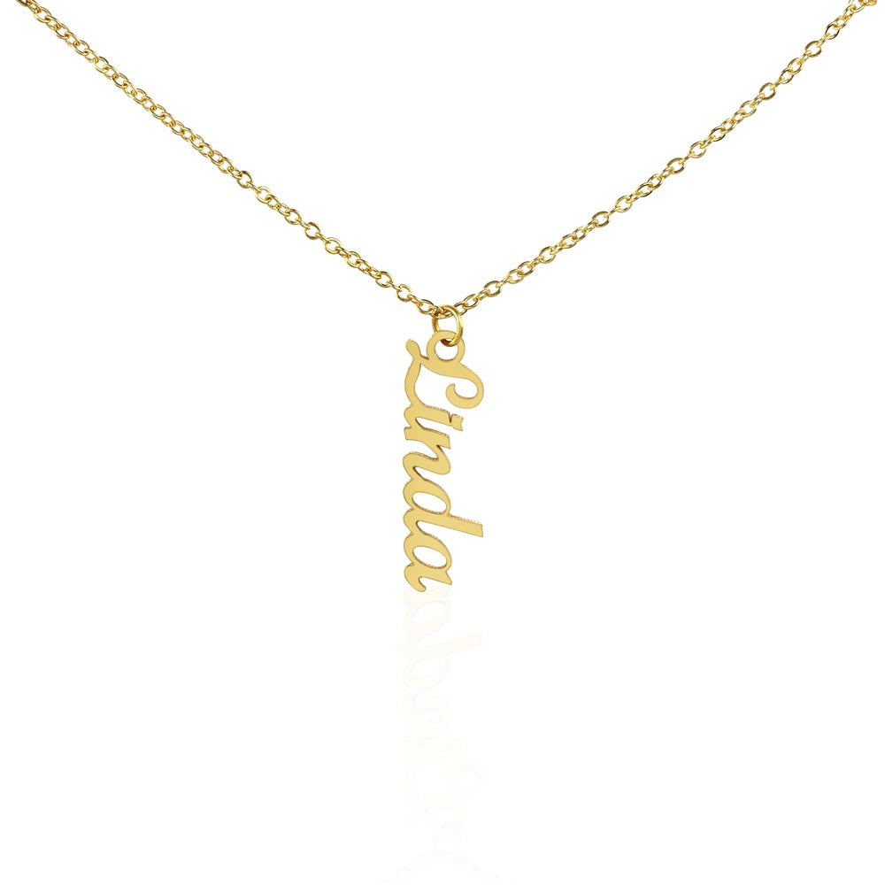 Classic Vertical Name Necklace – image 4