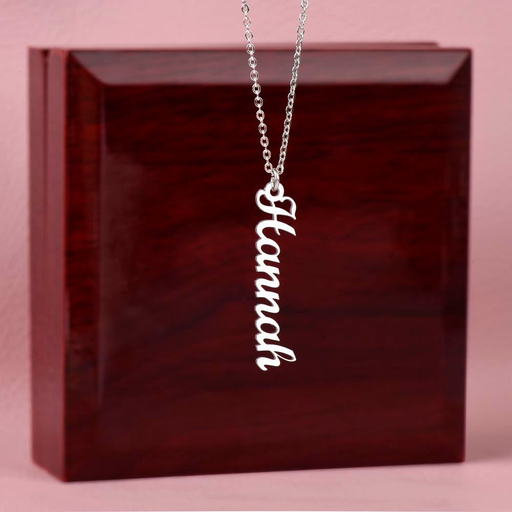 Classic Vertical Name Necklace – image 7