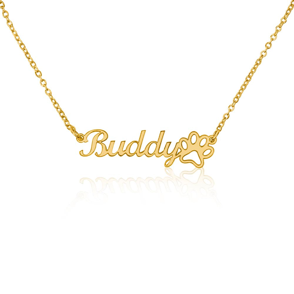 Classic Paw Print Name Necklace – image 3