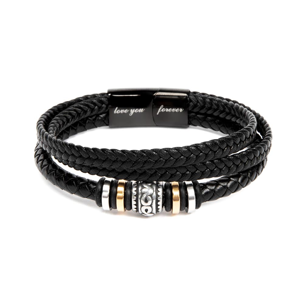 Gift for Son – – Men's Leather Bracelet – image 3
