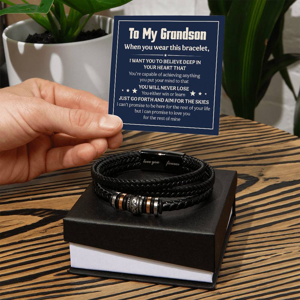 Love You Forever Will Never Lose (To My Grandson) – Bracelet – image 2