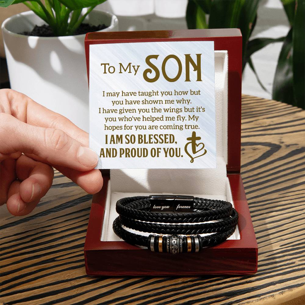 Gift for Son – – Men's Leather Bracelet – image 5