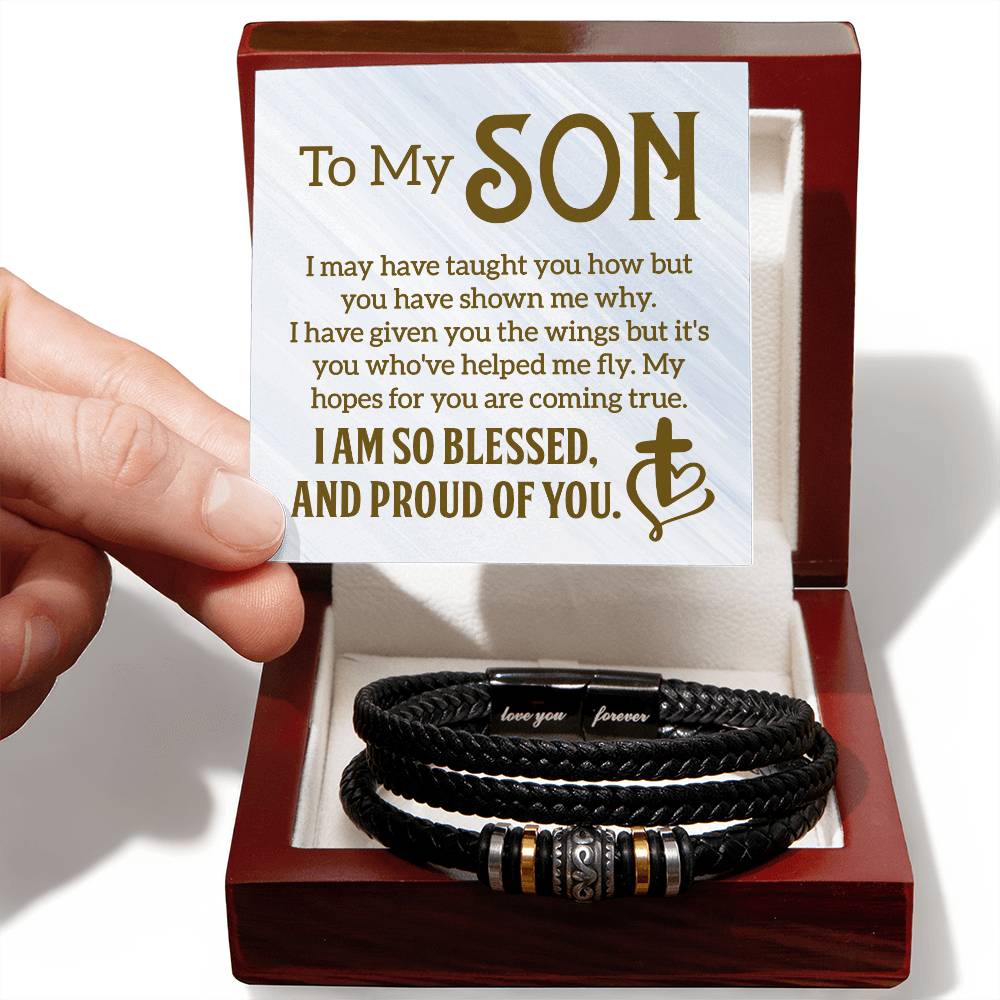 Gift for Son – – Men's Leather Bracelet – image 4