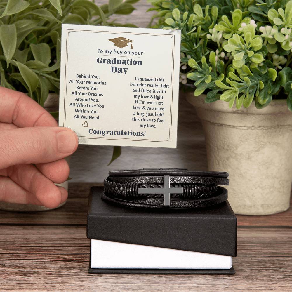 To My Boy Graduation Memories (Love You Forever) – Cross Bracelet – image 4